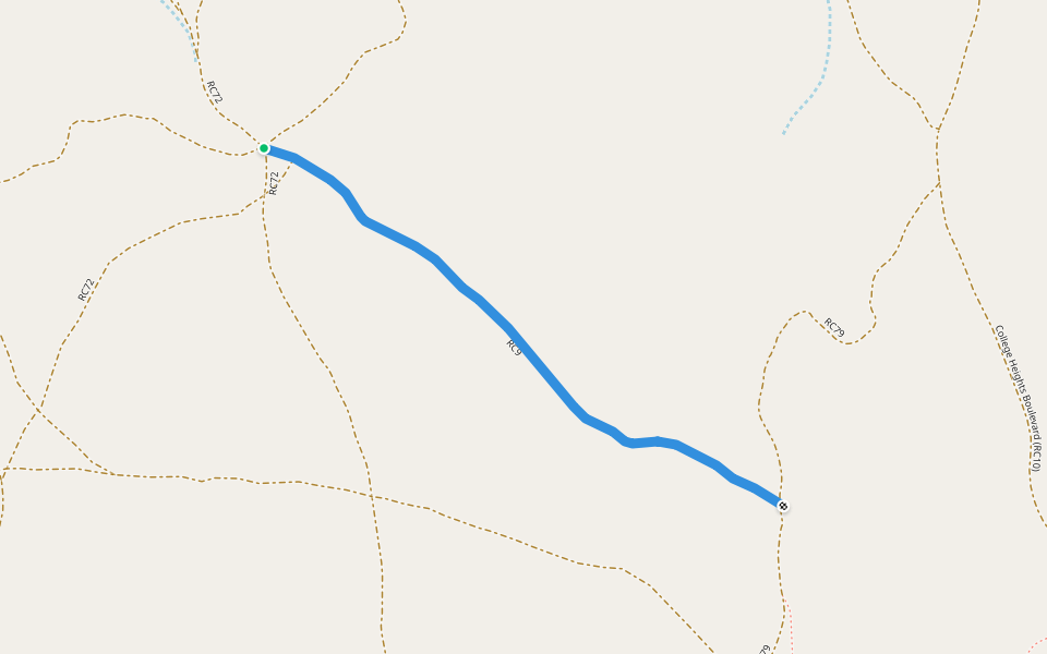 RC9 walking route map in Ridgecrest