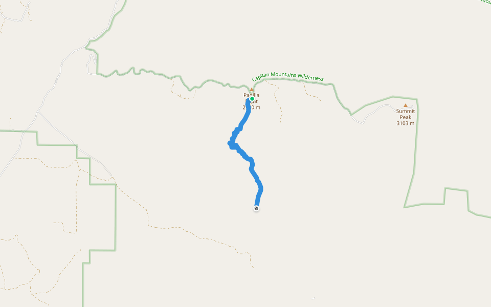 Padilla Trail (59) walking route map in Capitan