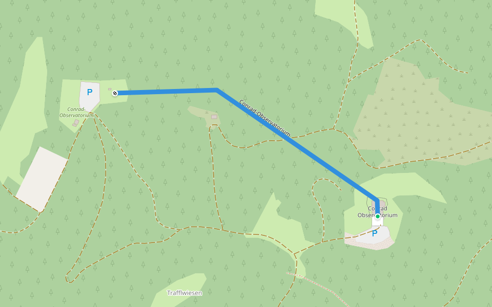 Conrad-Observatorium walking route map in Lamweg