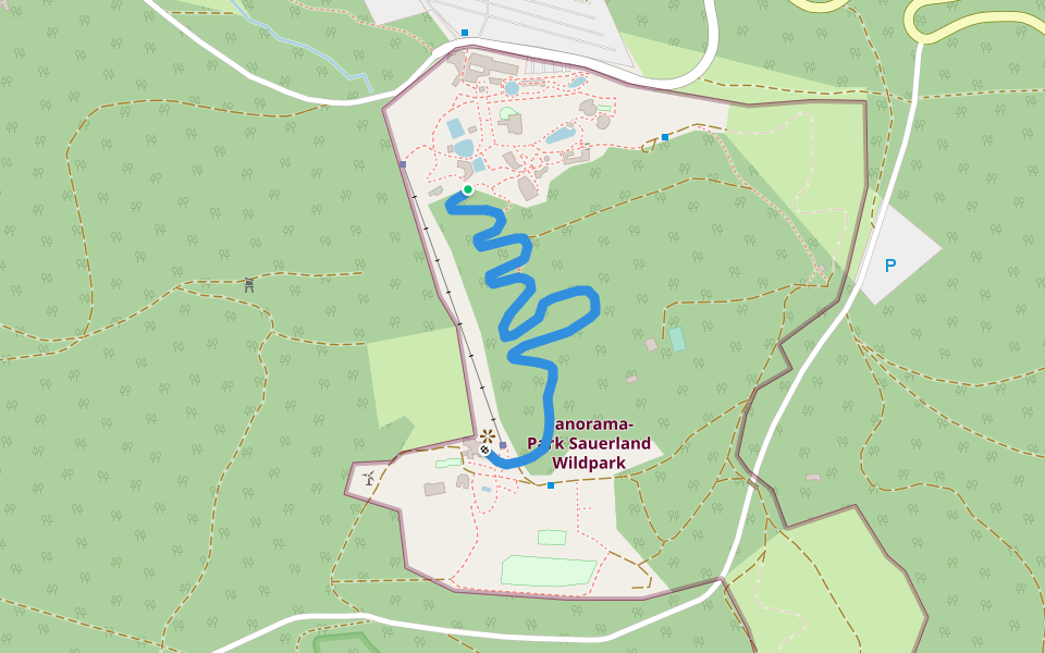 Rhododendron-Allee walking route map in Kirchhundem