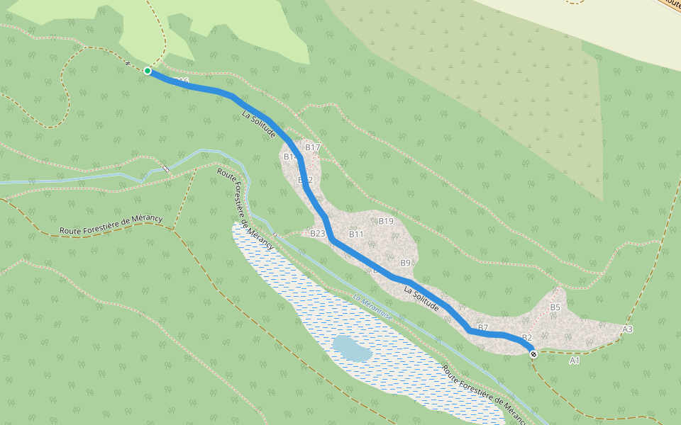 La Solitude walking route map in Magny-les-Hameaux