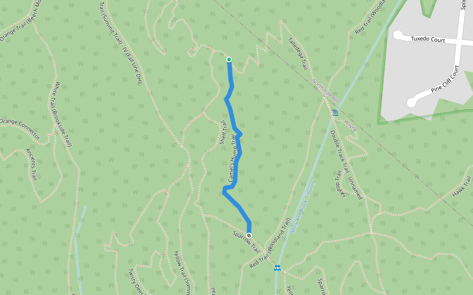 Camel's Hump Trail walking route map in North Haledon
