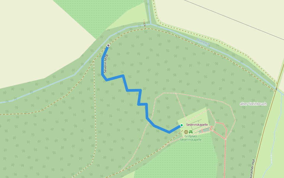 Severin MTB walking route map in Denzlingen