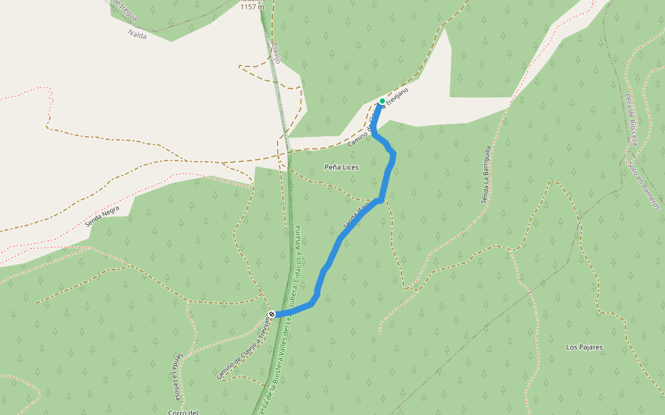 Senda atajo walking route map in Ribafrecha