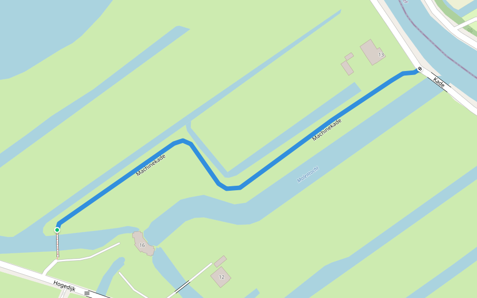 Machinekade walking route map in Zevenhoven
