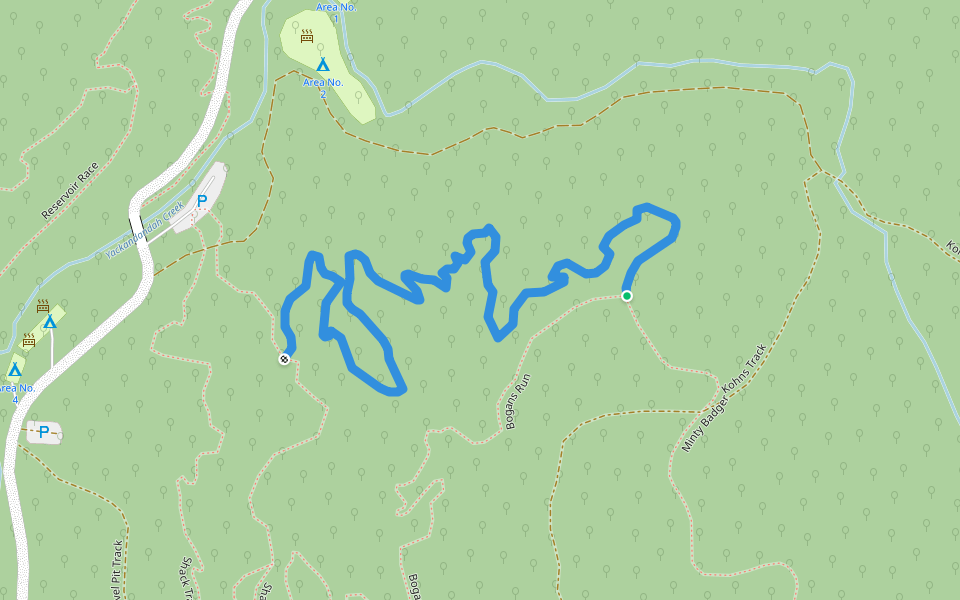Bitch'n Moan'n walking route map in Stanley