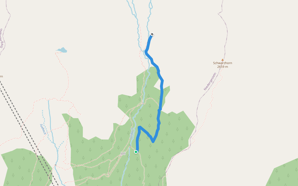 Chiemattboduweg walking route map in Niedergesteln