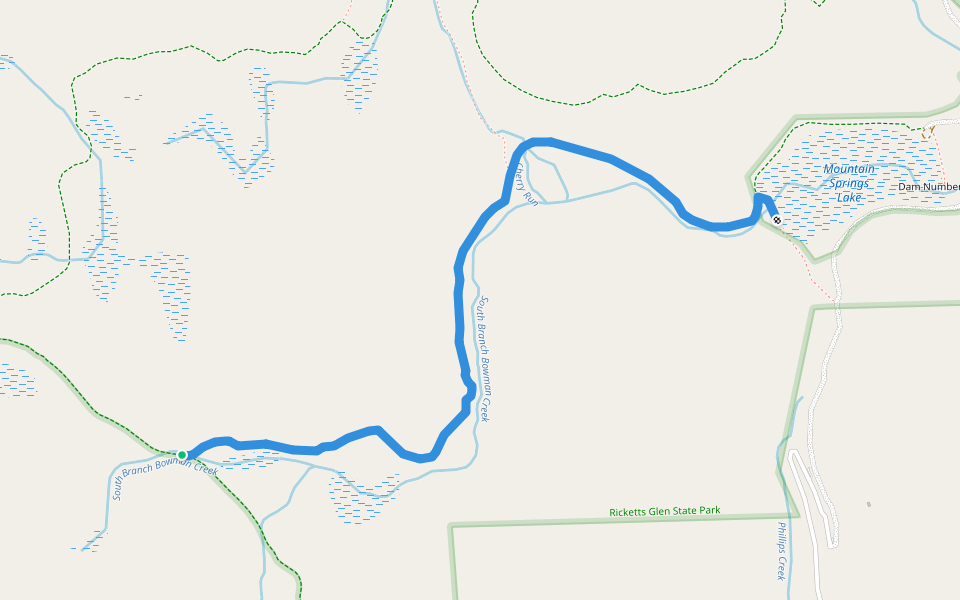 Mountain Springs Trail walking route map in Benton