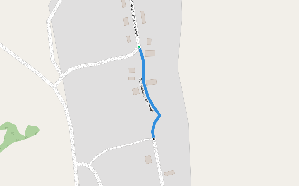 Полдараевская улица walking route map in Poldarai