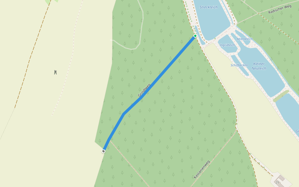 Grindlweg walking route map in Reitzenschlag