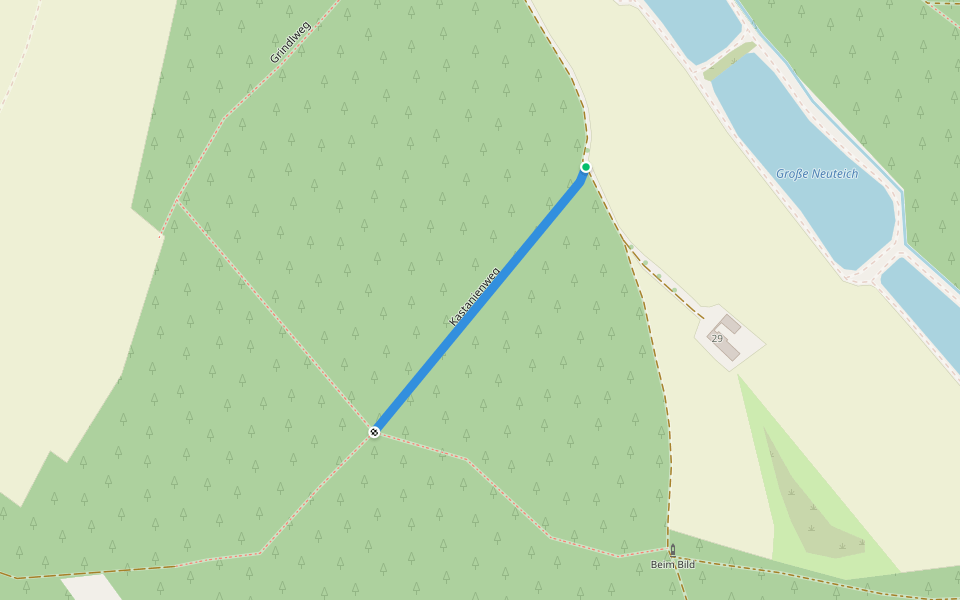 Kastanienweg walking route map in Reitzenschlag