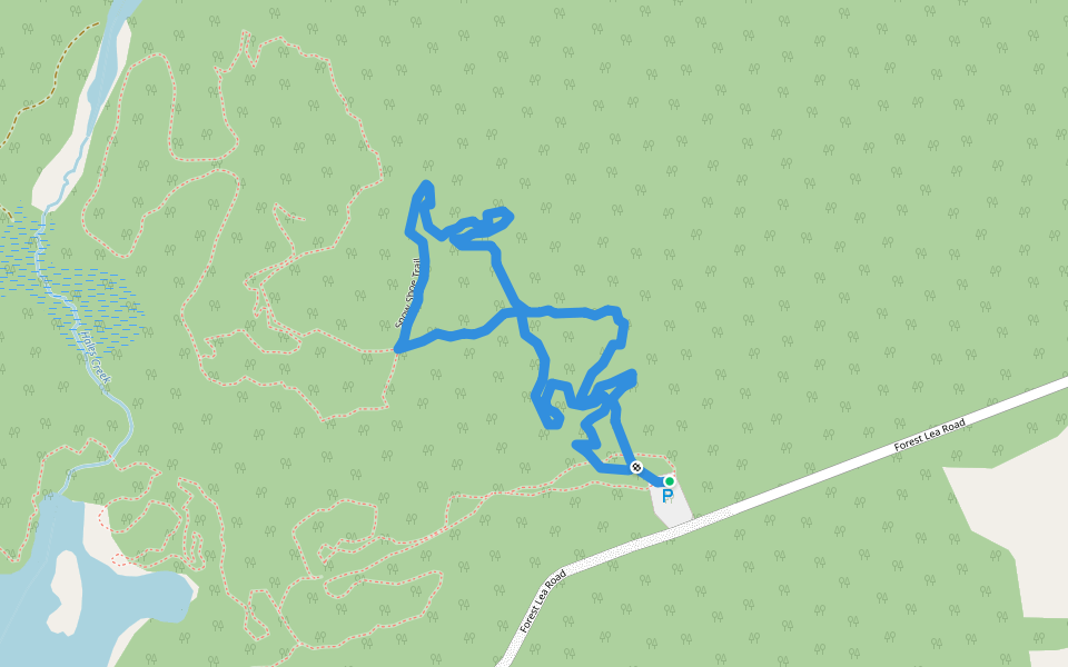 Snow Shoe Trail walking route map in Pembroke