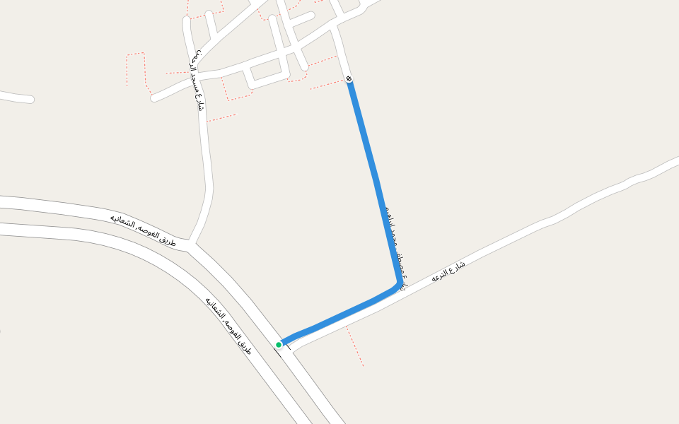 شارع مصطفى محمد ابراهيم walking route map in الاشراف البحريه البطاطخه