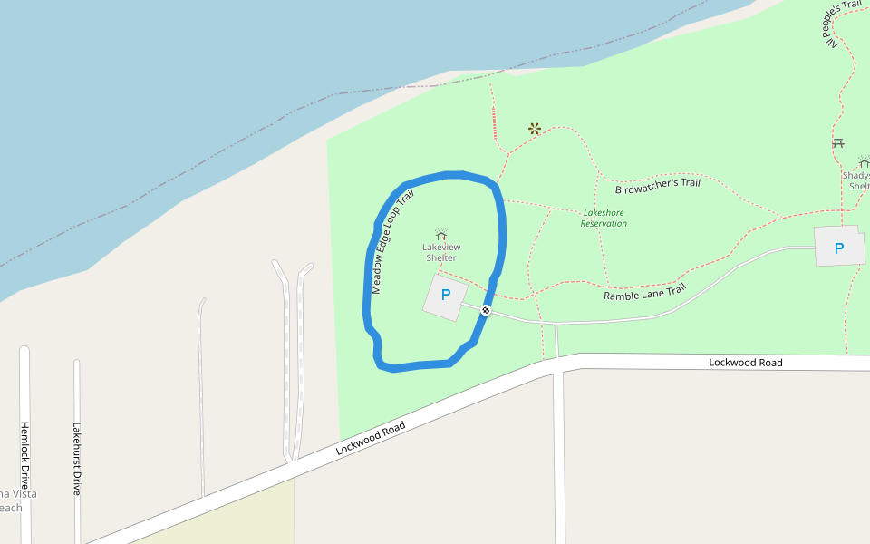 Meadow Edge Loop Trail walking route map in Perry