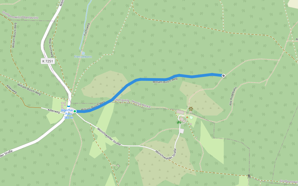 William-Busch-Weg walking route map in Wilthen