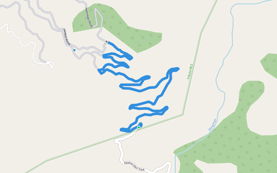 Vaishno Devi Track walking route map in Leh