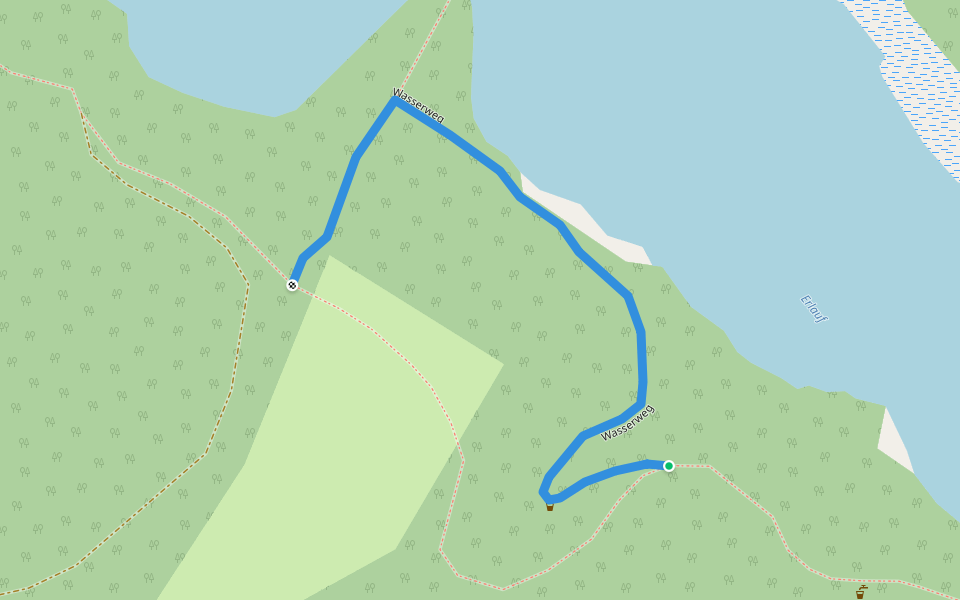 Wasserweg walking route map in Mitterbach-Seerotte