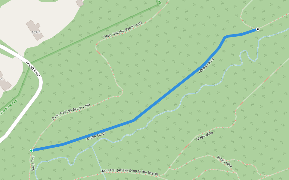 Affeldt Climb walking route map in Granite