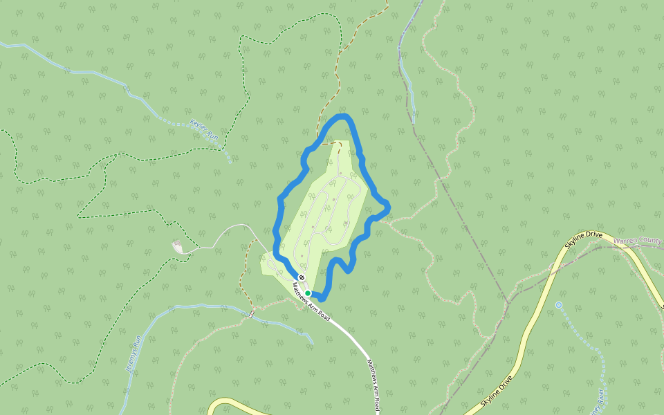 Traces Trail walking route map in Rileyville