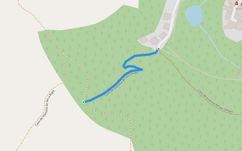 Camí de Vilanova de Sau a Rupit walking route map in Rupit