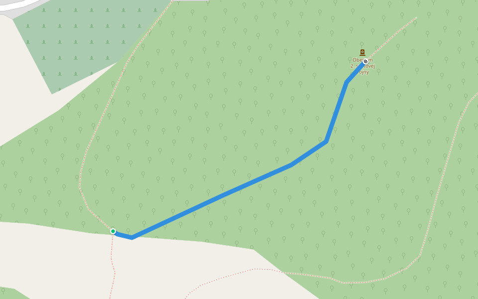 Ku krížu walking route map in Buková