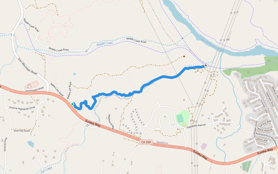 Lower Salt Creek Walking And Running Trail Redding, California Pacer