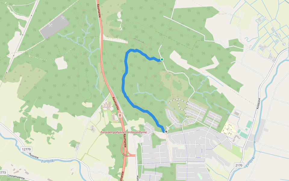 Luontopolku walking route map in Kankaanpää