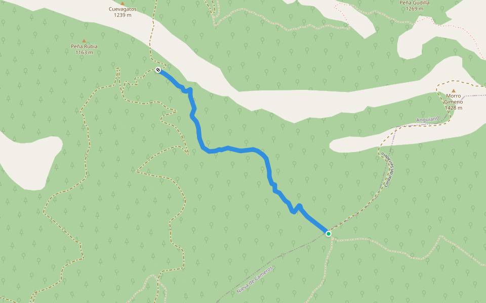GR 93 walking route map in Nieva de Cameros