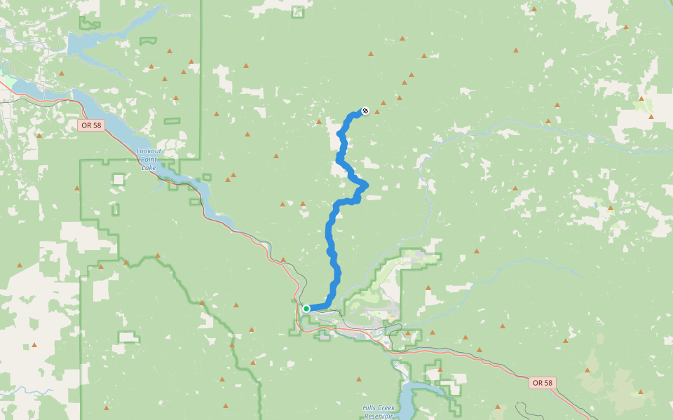 Alpine Trail #3450 walking route map in Westfir