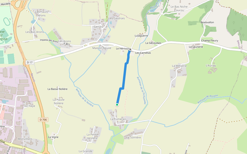 Circuit de Niche Coucou walking route map in Beauce