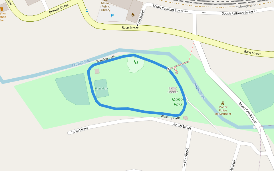 Walking Path walking route map in Penn