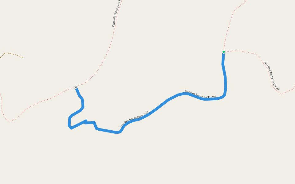 Needles Route Pack Trail in Idaho | Walking Map