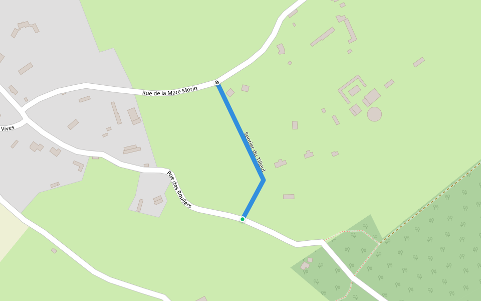 Sentier du Tilleul walking route map in Mesnil-en-Ouche