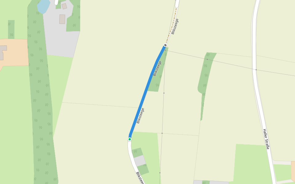 Bliksteege walking route map in Uelsen