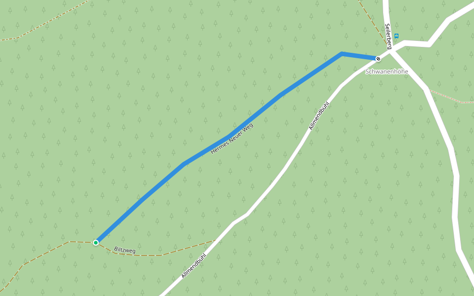 Hermes Neuer Weg walking route map in Sankt Georgen