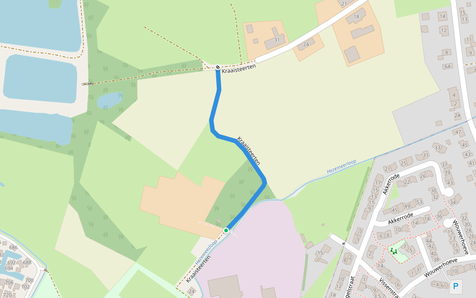 Kraaisteerten walking route map in Geel