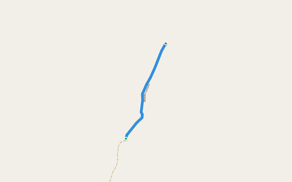 Middle Canyon walking route map in Howe