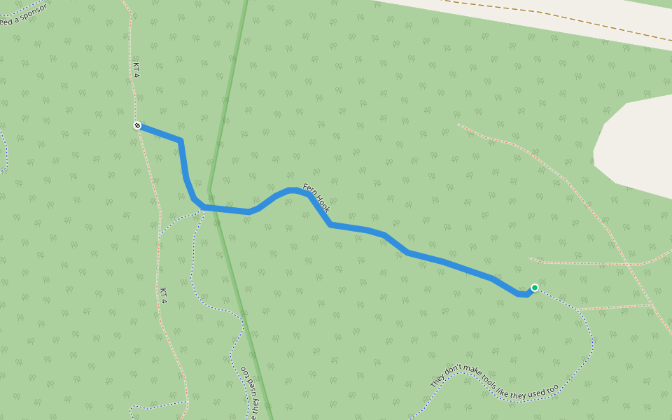 Fern Hook walking route map in Stony Rise