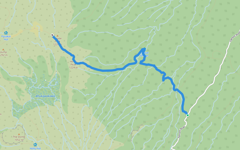 Kaiauai Track walking route map in Inglewood