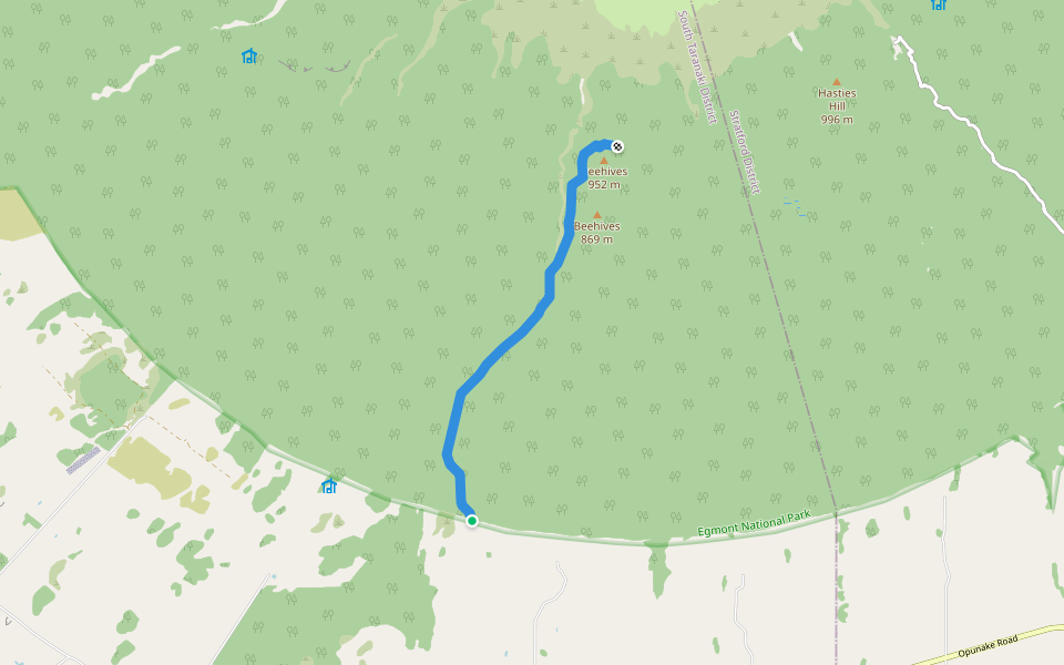 Lake Dive Track walking route map in Awatuna