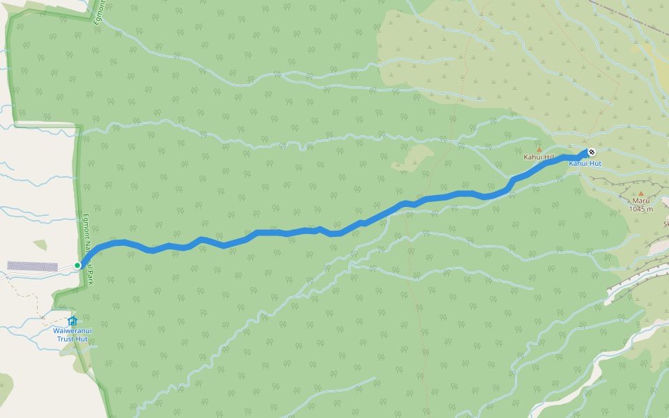 Kahui Track walking route map in Rahotu