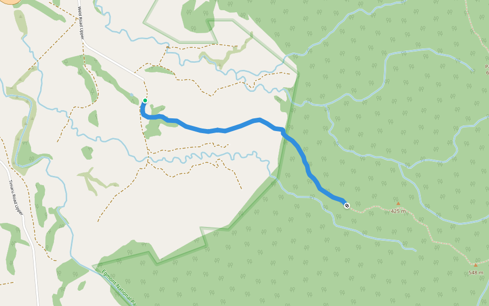 Boars Head Mine Track walking route map in Tataraimaka