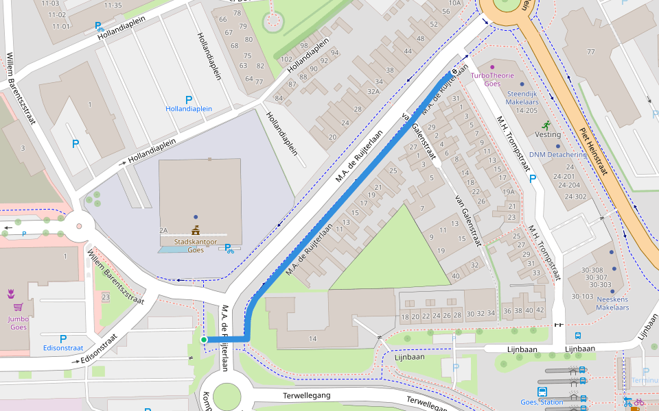 M.A. de Ruijterlaan Walking And Running Trail Goes, Zeeland Pacer M.A. de Ruijterlaan Walking And Running Trail Goes, Zeeland Pacer