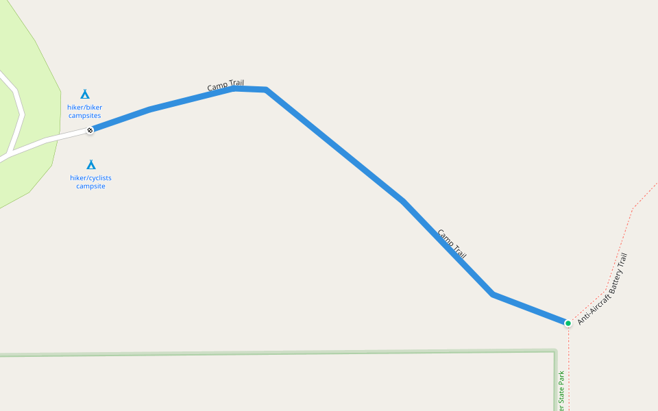Camp Trail walking route map in Marrowstone