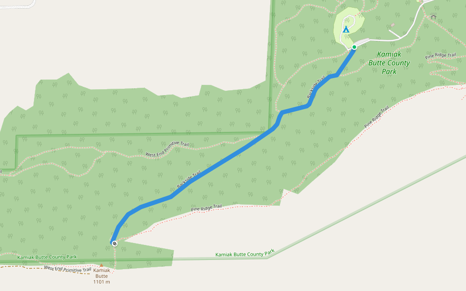 Backside Trail walking route map in Palouse