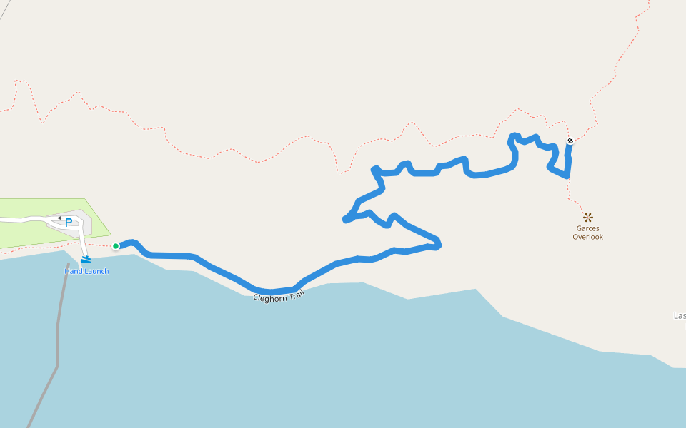 Cleghorn Trail walking route map in Hesperia