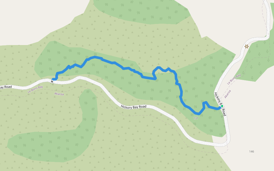 Ellangowan Scenic Reserve Track walking route map in Hickory Bay