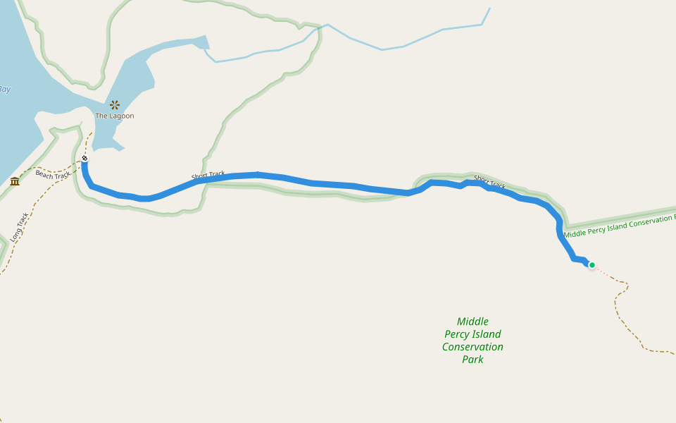 Short Track walking route map in The Percy Group