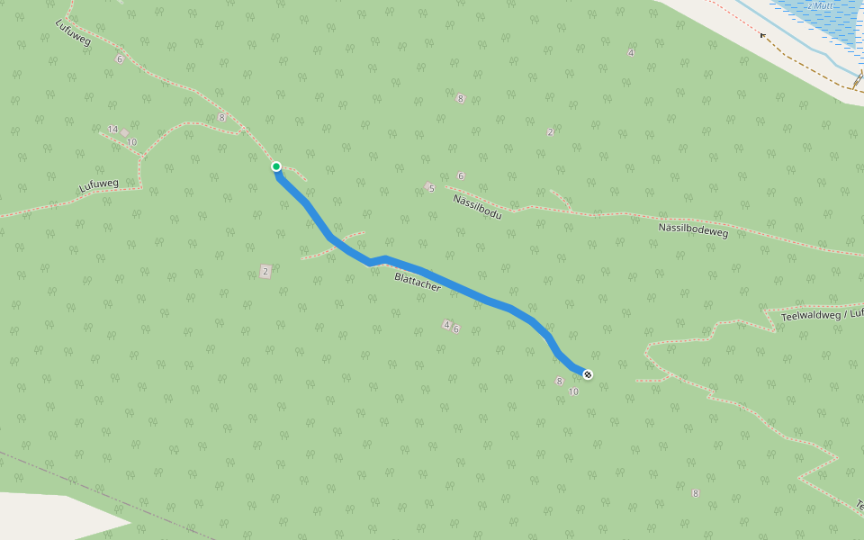 Blattacher walking route map in Niedergesteln