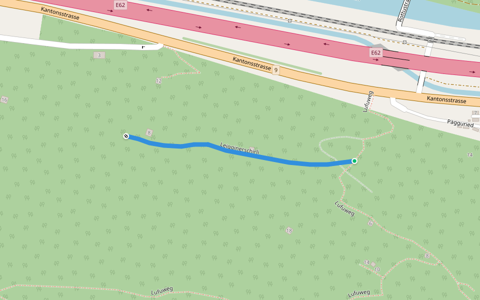 Leigginerschirli walking route map in Niedergesteln